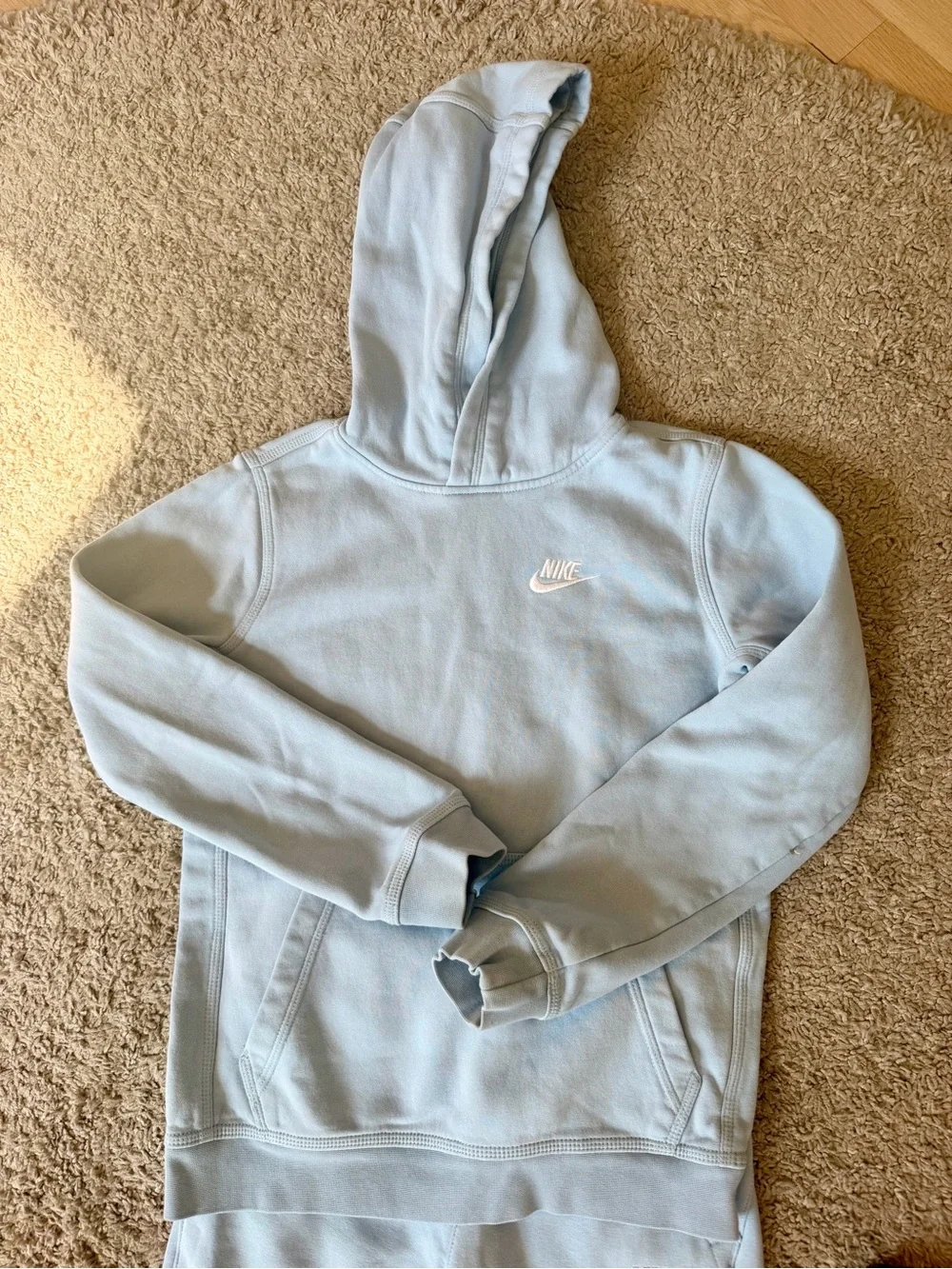 Nike Pale Blue Hoodie and Joggers Set, Girls Large